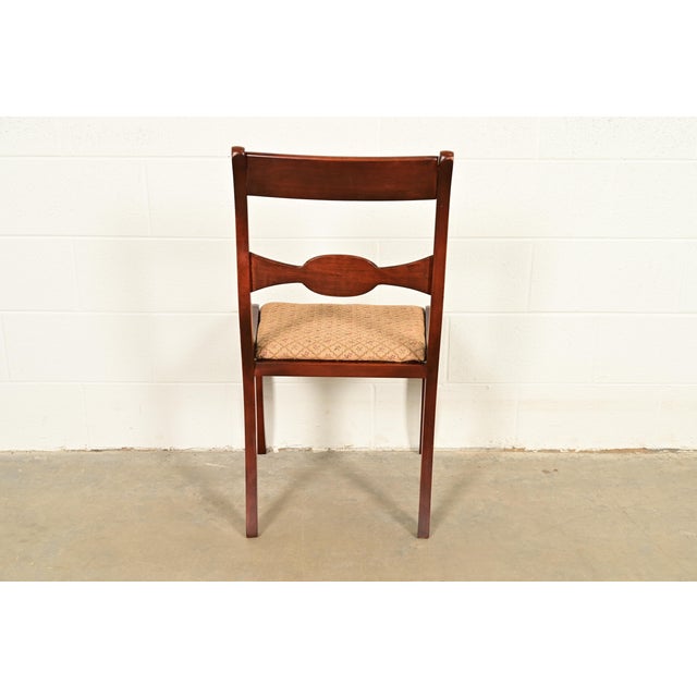 Kindel Furniture Style Regency Carved Mahogany Side Chair or Dining Chair, Circa 1940s For Sale - Image 11 of 12