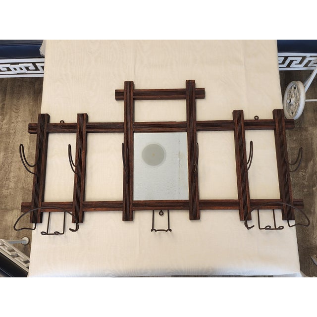 This exceptional wall organizer bridges the gap between primitive furniture and Arts & Crafts design, it is a perfect...