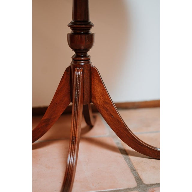 1940s Vintage Solid American Walnut Pedestal Table For Sale - Image 5 of 14