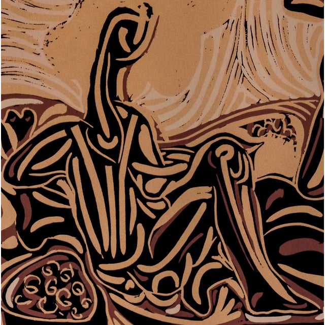 Abstract 1962 Pablo Picasso Linocut Engraving "After the Vintage" For Sale - Image 3 of 9
