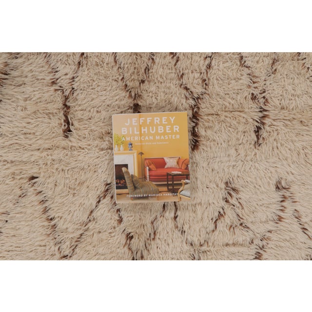 Textile Vintage Moroccan Shag Runner With Berber Motifs in Beige & Brown - Rug & Kilim For Sale - Image 7 of 8