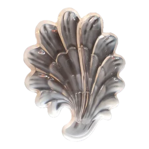1960s Duncan Miller Sanibel Pink Opalescent Shell Scalloped Plate