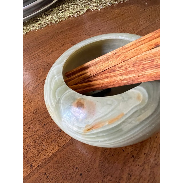 1970s Small Marble Bowl With Matchsticks For Sale - Image 4 of 7