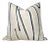 Graffito Linen Pillow Cover in Ivory Onyx, 22x22 Pillow For Sale