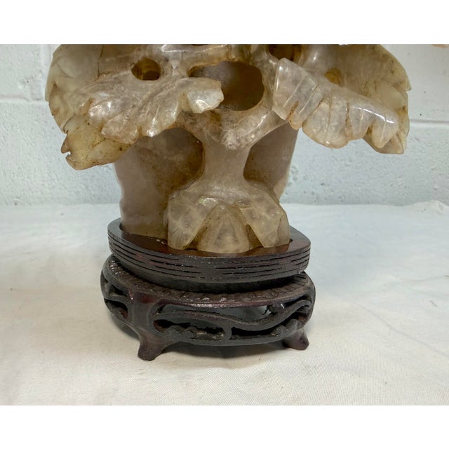 Large Antique Carved Chinese Amethyst Smokey Quartz Crystal Lidded Urn Sculpture For Sale - Image 9 of 17