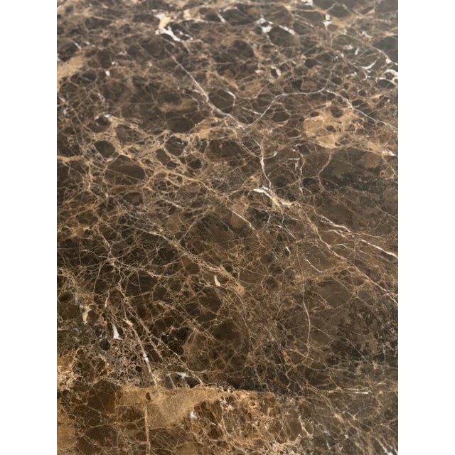 Vintage Marble Top With Sculptural Oak Base For Sale - Image 4 of 12