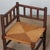 Small Turned Wood Corner Chairs with Straw Seats, 1940s, Set of 2 For Sale - Image 3 of 7