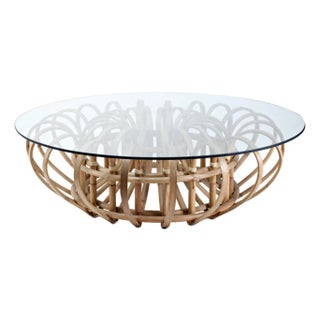 Rattan Cocktail Table, Natural - Aiden by Oggetti For Sale