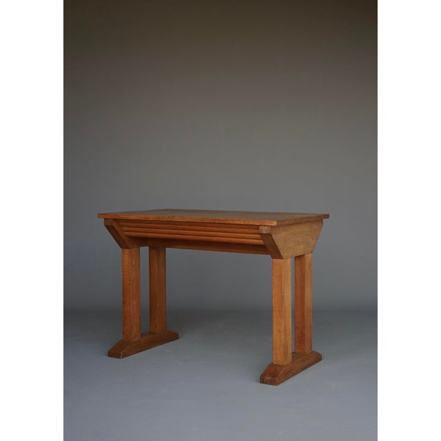 Art Deco Modernist Oak Side Table, 1930s For Sale - Image 6 of 13