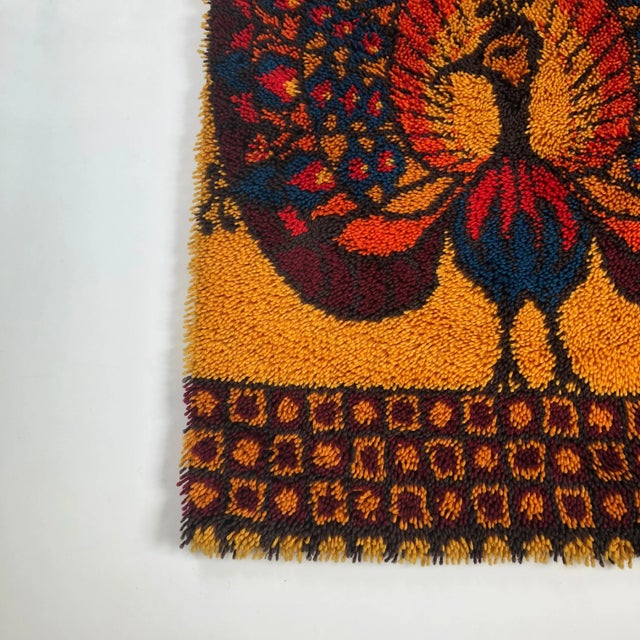 1960s High Pile Rya Rug by Ege Rya for Taepper Deluxe, Denmark, 1970s For Sale - Image 5 of 18