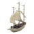 Vintage Italian Handmade Genuine Silver Galleon Sailing Ship Large Figurine, Made in Tuscany in 1991 For Sale