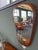 Organic Shaped Teak Wood Mirror For Sale - Image 3 of 4
