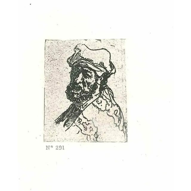After Rembrandt, Man Crying Out, Etching, 19th Century For Sale - Image 3 of 3