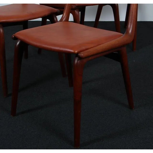 Boomerang Dining Chairs in Teak by Alfred Christensen, 1960s, Set of 4 For Sale - Image 6 of 9