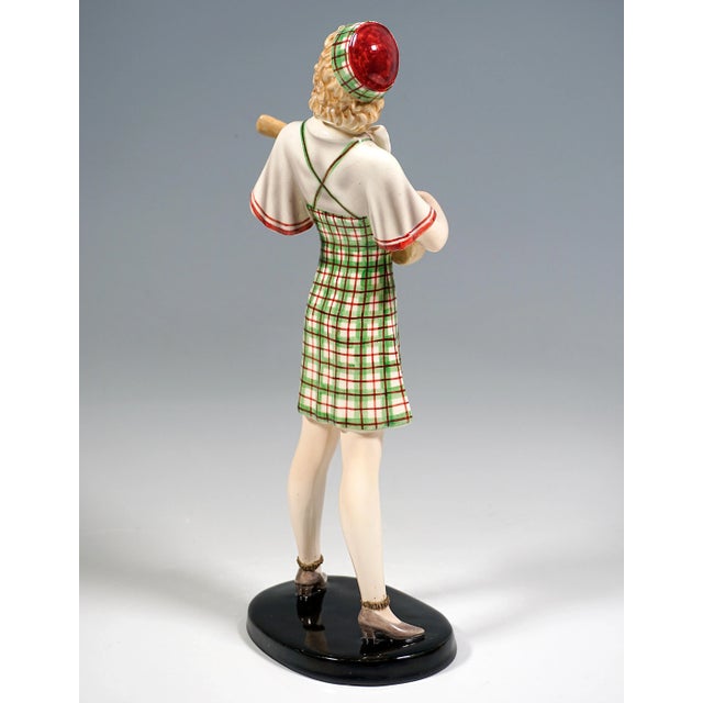 Art Deco Girl with Ukulele Figurine by Stephan Dakon, 1930s For Sale - Image 3 of 8