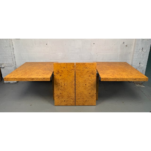 Light Yellow Mid-Century Burl Wood Dining Table by Arthur Umanoff for Dillingham For Sale - Image 8 of 12