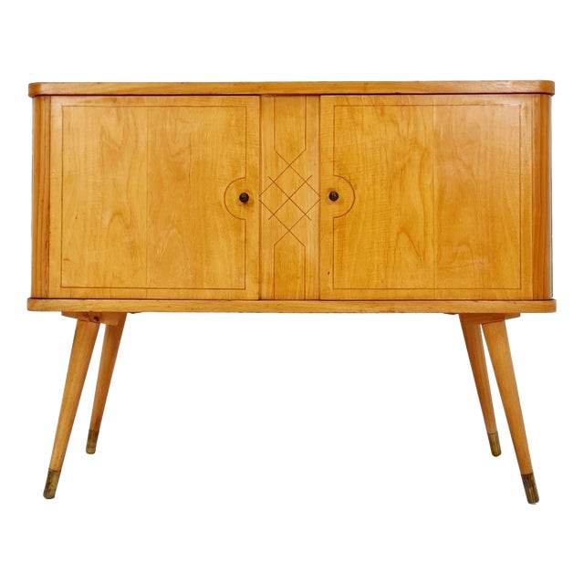 Mid-Century Modern German Ash and Beech Sideboard, 1950s For Sale