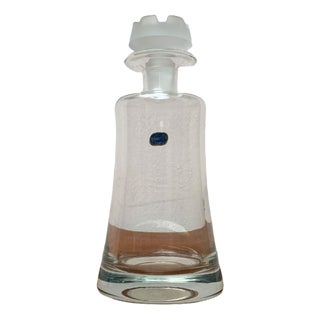 Vintage Glass Bottle from Bohemia Crystal, 1970s For Sale
