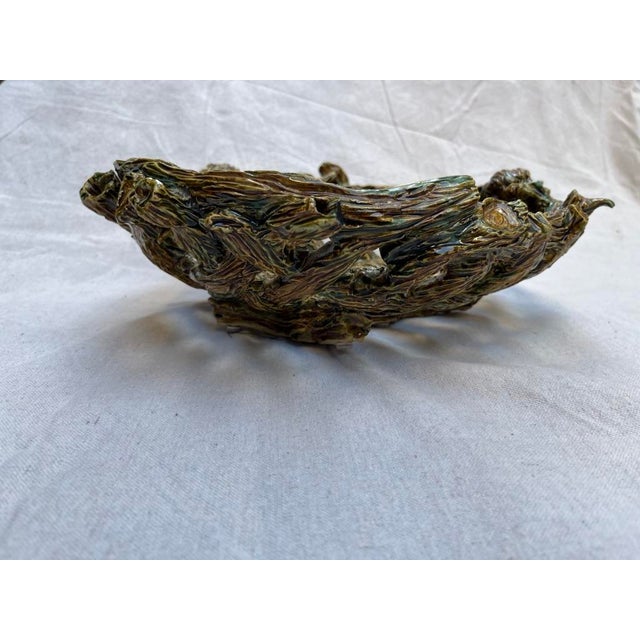 Palissy Style Pottery Woven Basket For Sale - Image 6 of 10