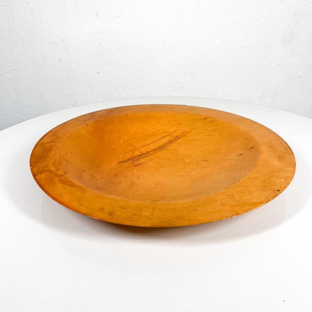 Brown 1940s Modern Large Maple Wood Plate Paul McCobb Russel Wright Era For Sale - Image 8 of 8