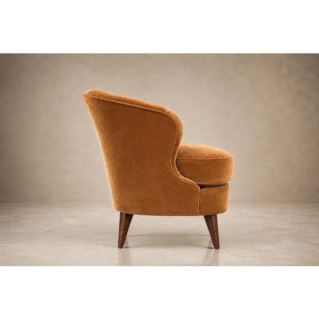 Concha Sofa in Hardwood & Camel Mohair by Joaquim Tenreiro, Brazil, 1960s – Lot 333B For Sale - Image 15 of 17