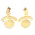 Vintage Napier Gold Plated Clip on Sculptural Earrings, 1960's For Sale