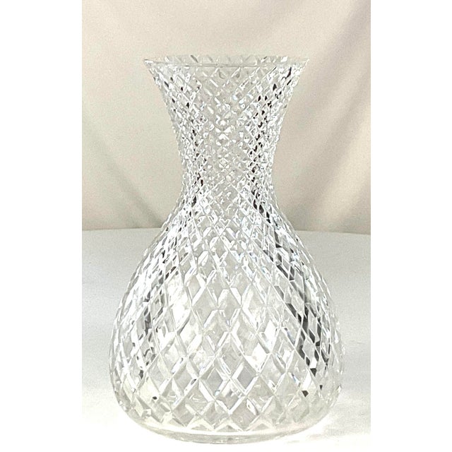 Rogaska-Premier Slovenian-Luxury Handmade Lead Crystal Diamond Point .12 Inch Bouquet Vase For Sale - Image 11 of 11