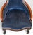Wood Antique Victorian Walnut Rococo Revival Navy Velvet Parlor Chair For Sale - Image 7 of 12