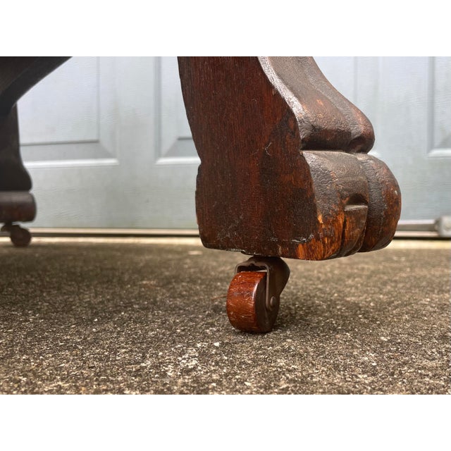 Antique Late 1800s Reclining Paw Foot Morris Attributed Chair For Sale - Image 9 of 12