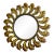 Vintage Gilded Metal Sunburst Mirror For Sale