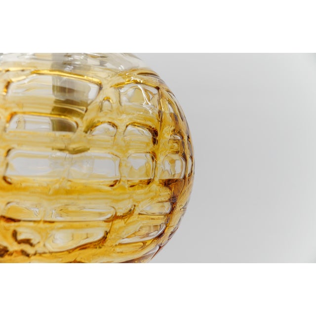 Yellow Murano Glass Ball Pendant Lamp from Doria Leuchten, 1960s For Sale - Image 9 of 11