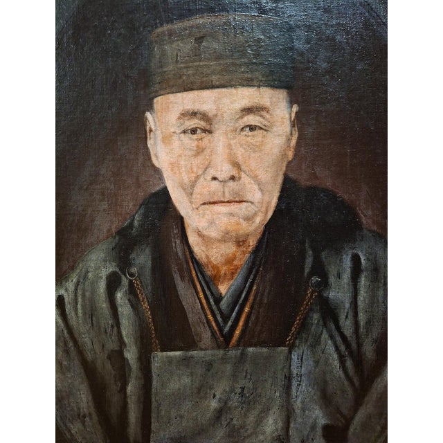 Japanese Portrait of a 19th-Century Japanese Gentleman For Sale - Image 3 of 11