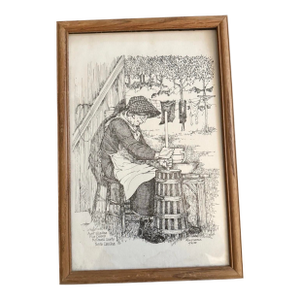 Ron Dibble 1988 Sketch Signed Framed