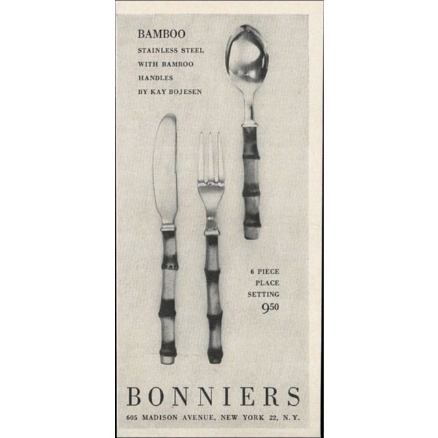 Brown 1950s Danish Modern Kay Bojesen Bamboo Handled Fruit Knives - a Pair For Sale - Image 8 of 8