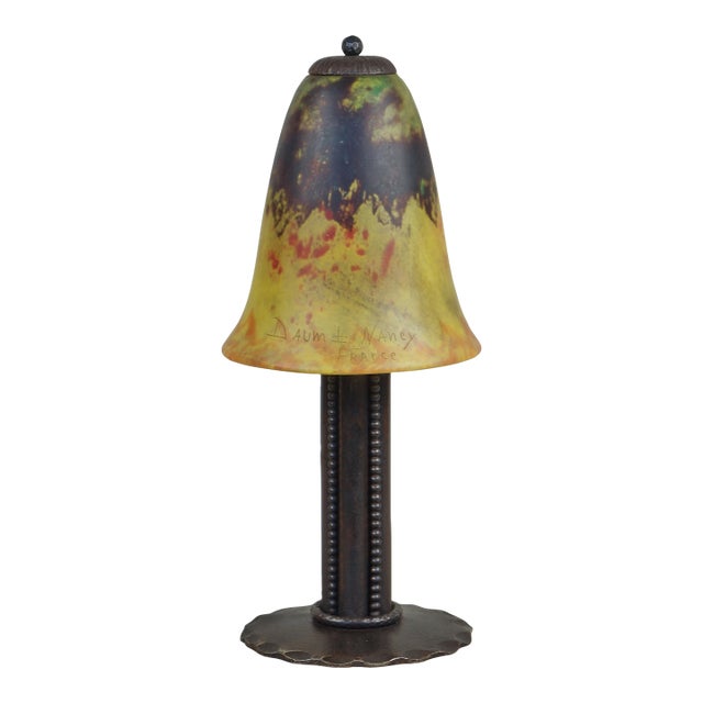 French Art Deco Table Lamp by Marcel Vasseur & Daum 1920s France For Sale