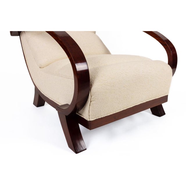 1920s Art Deco Armchair in Linen Fabric by Nobilis, Sweden, 1920s For Sale - Image 5 of 6