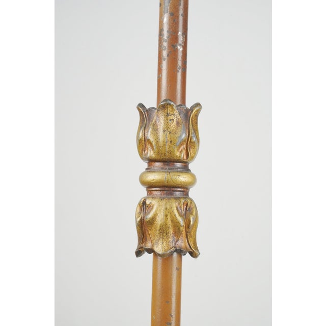 Mid 20th Century Mid 20th Century Restored Victorian Brass Plated Bridge Floor Lamp For Sale - Image 5 of 12