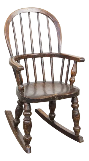 English Windsor Children's Rocking Chair, Early 19th Century
