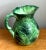 Vintage Green Leaf Motif Ceramic Pitcher For Sale - Image 12 of 13