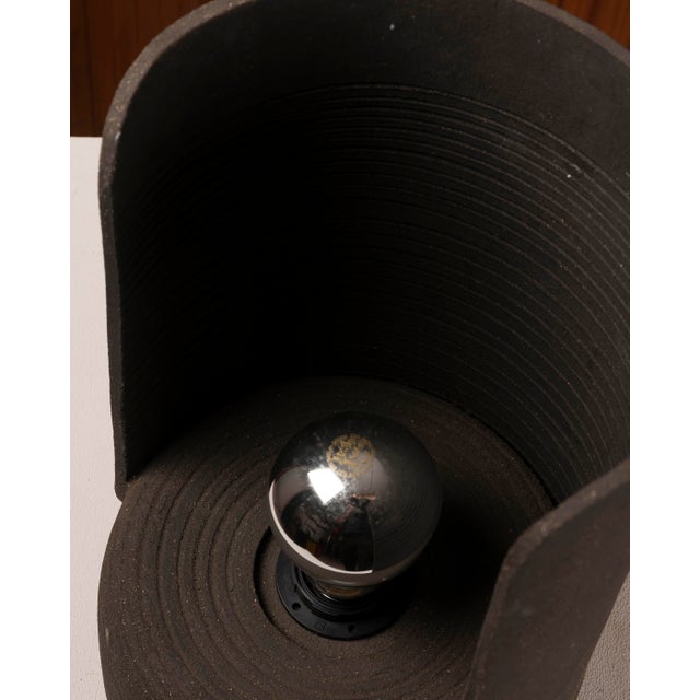 Sculptural Table Lamp in Turned Ceramic, 1970s For Sale - Image 6 of 12