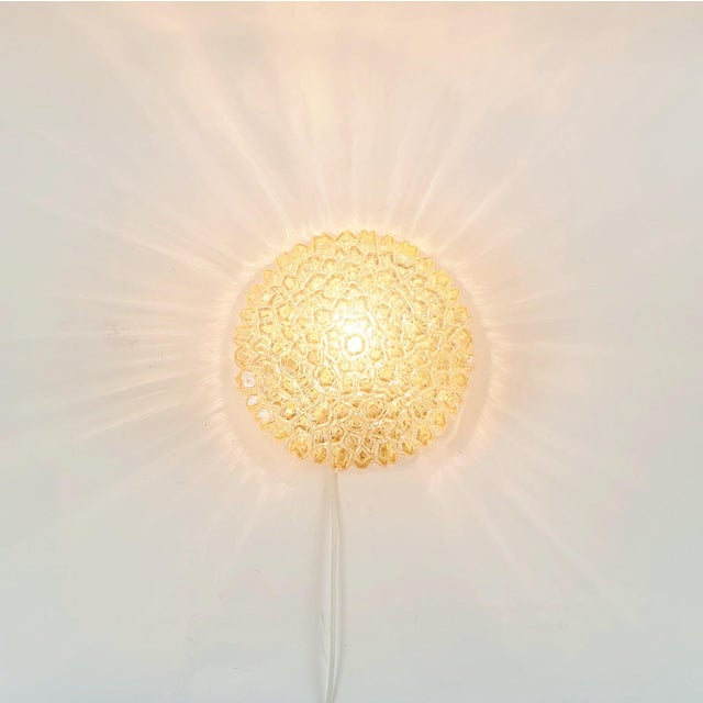 Mid-Century Modern Amber Bubble Glass Wall Lights by Helena Tynell for Limburg, Germany, 1970s For Sale - Image 6 of 10