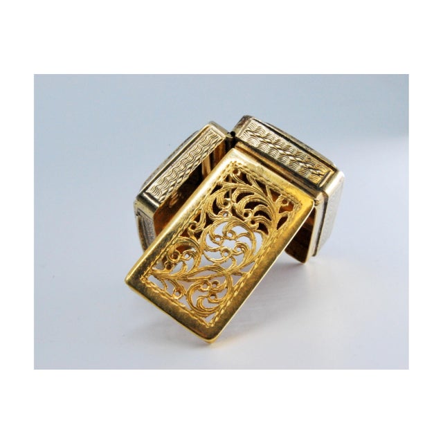 George IV Silver and Gold Vinaigrette Box with Lid Engraving For Sale - Image 3 of 10