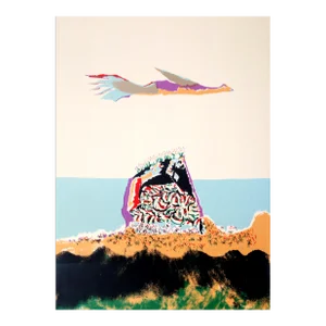 Glider, Benny Andrews Lithograph