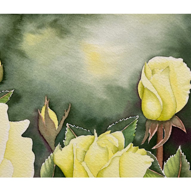 1980s watercolor on paper by Knoxville, Tennessee artist Josephine Dyer Cartwright (1921-2009). "Yellow Roses" signed...