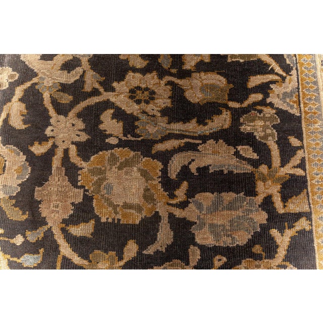Persian 1920s Persian Sultanabad Botanic Handmade Wool Rug For Sale - Image 3 of 9
