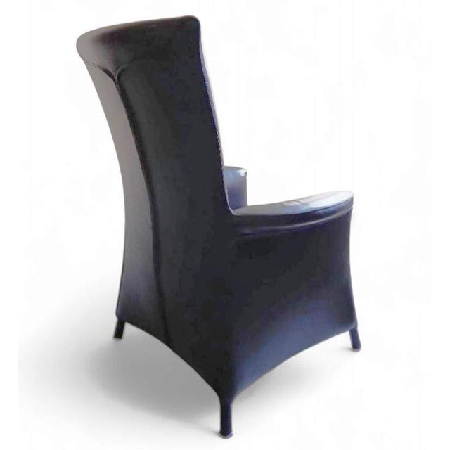 Animal Skin Lounge Chairs in Black Leather by Paolo Piva, Set of 2 For Sale - Image 7 of 18