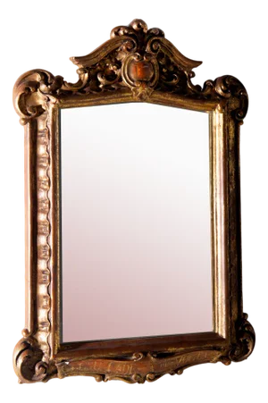 Italian Mirror in Wood Gild of via Crucis Serie, 1700s