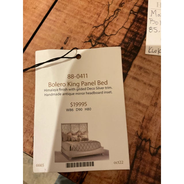 Maitland-Smith Modern Ivory Bolero King Bed For Sale - Image 9 of 9