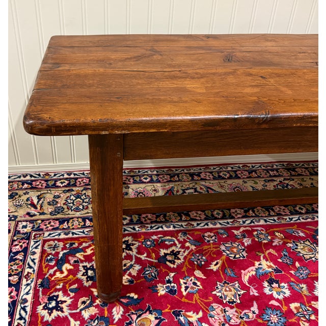 Antique French Country Farmhouse Dining Table Honey Oak 98"w C. Late 19thC For Sale In Dallas - Image 6 of 18