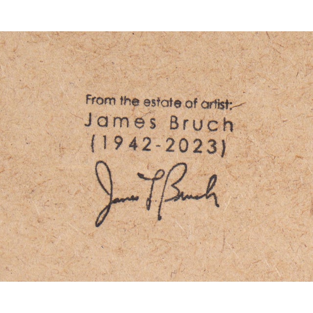 Drawing/Sketching Materials Charcoal Portrait Drawing of a Man by James Bruch For Sale - Image 7 of 7